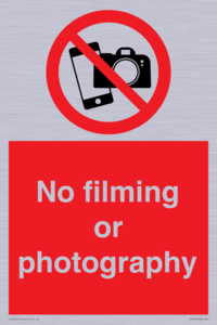 No filming or photography